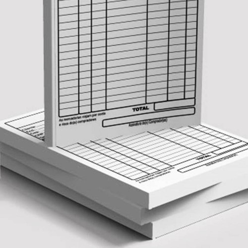 Bloco com 50 folhas Sulfite 75g Preto e Branco 21x29,7cm - 1x0 - 5 unid