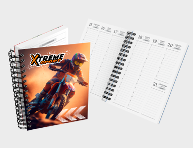 Agenda Semanal A5 2026 Capa Maleável 58 Páginas 14,95x21cm (Couchê 300g Laminação Fosca) - 4x0 - 25 unid