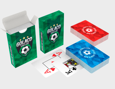 Baralho Personalizado Duplo com 54 cartas em Papel Baralho - 4x4 - 1 unid