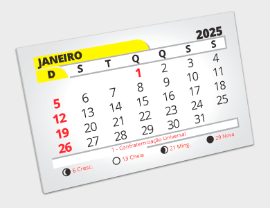 Bloco de Calendário 2026 8x5cm - 100 unid