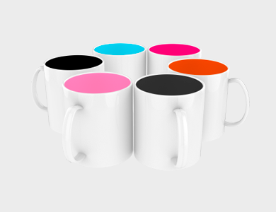 Caneca de Café Color em Polímero para Sublimação - 325ml - 5 unid