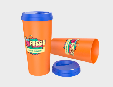 Copo Caldereta Eco com Tampa Café 520ml - 1 Cor de Impressão - 1x1 - 1000 unid