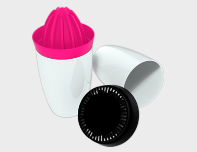 Copo com Espremedor em Polímero para Sublimação 360ml - 5 unid