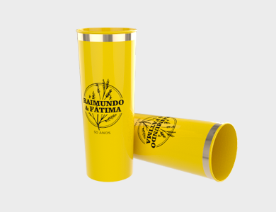 Copo Long Drink com Borda Metalizada 350ml - 1 Cor de Impressão - 1x1 - 250 unid