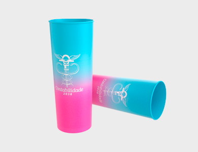 Copo Long Drink Dêgrade 350ml - 1 Cor de Impressão - 1x1 - 500 unid