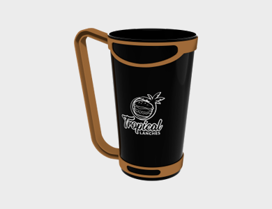 Copo Twister com Alça Removível 575ml - 1 Cor de Impressão - 1x1 - 500 unid