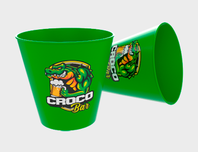 Copo Whisky PP Eco 300ml - 1 Cor de Impressão - 1x1 - 1000 unid