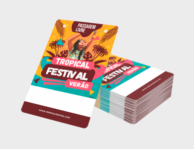 Credencial com Dois Furos Supremo 300g Sem Verniz 10x15 cm - 4x4 - 100 unid