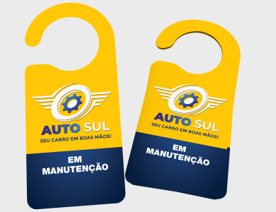 Display de Retrovisor em PVC 0,3mm Branco 8,5x20cm - 4x1 - 100 unid