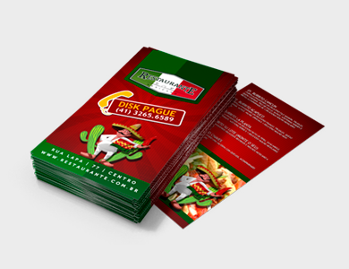 Folder/Filipeta Couchê 120g Verniz Total Frente e Verso 10x21cm - 4x4 - 500 unid