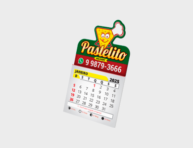 Ímã de Geladeira com Faca Personalizada e Bloco de Calendário 2026 Supremo 8x5cm - 4x0 - 5000 unid