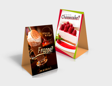 Prisma de Mesa Vertical Couchê 300g Laminação Fosca 10x15cm - 4x4 - 1000 unid