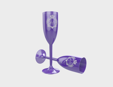 Taça de Champagne 215ml - 1 Cor de Impressão - 1x1 - 1000 unid