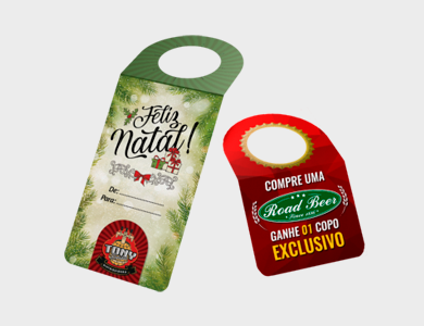 Tag para Garrafa Supremo 300g Verniz Total Frente 5,5x9,6cm - 4x4 - 100 unid