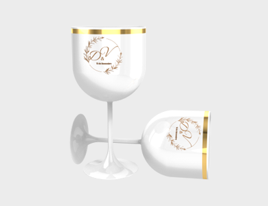 Taça de GIN com Borda Metalizada 650ml - 1 Cor de Impressão - 1x0 - 50 unid