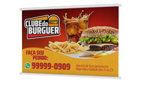 Banner com Bastão Largo 280g 60x40cm - 4x0 - 50 unid