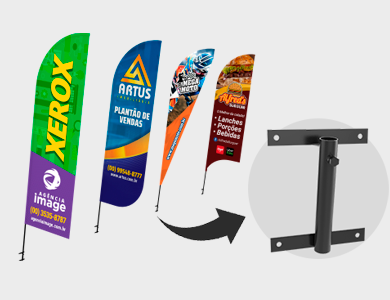 Wind Banner de Parede Tecido Oxford 50x150cm - 4x4 - 1 unid